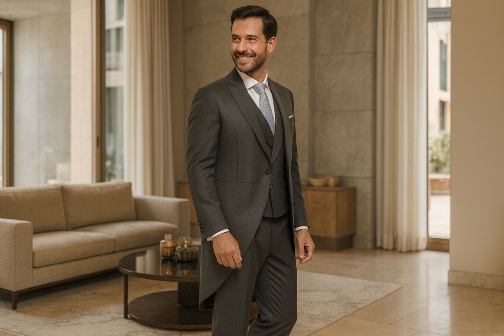 Cuánto cuesta un traje a medida: hombre con traje a medida
