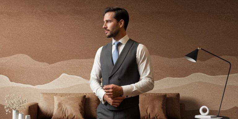 Hombre con traje elegante, ejemplo de traje a medida vs traje de confección